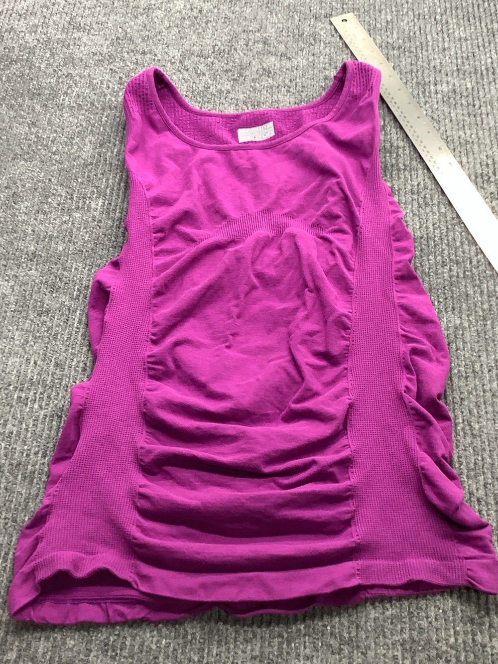 Athleta Bright Magenta Ruched Workout Tank
